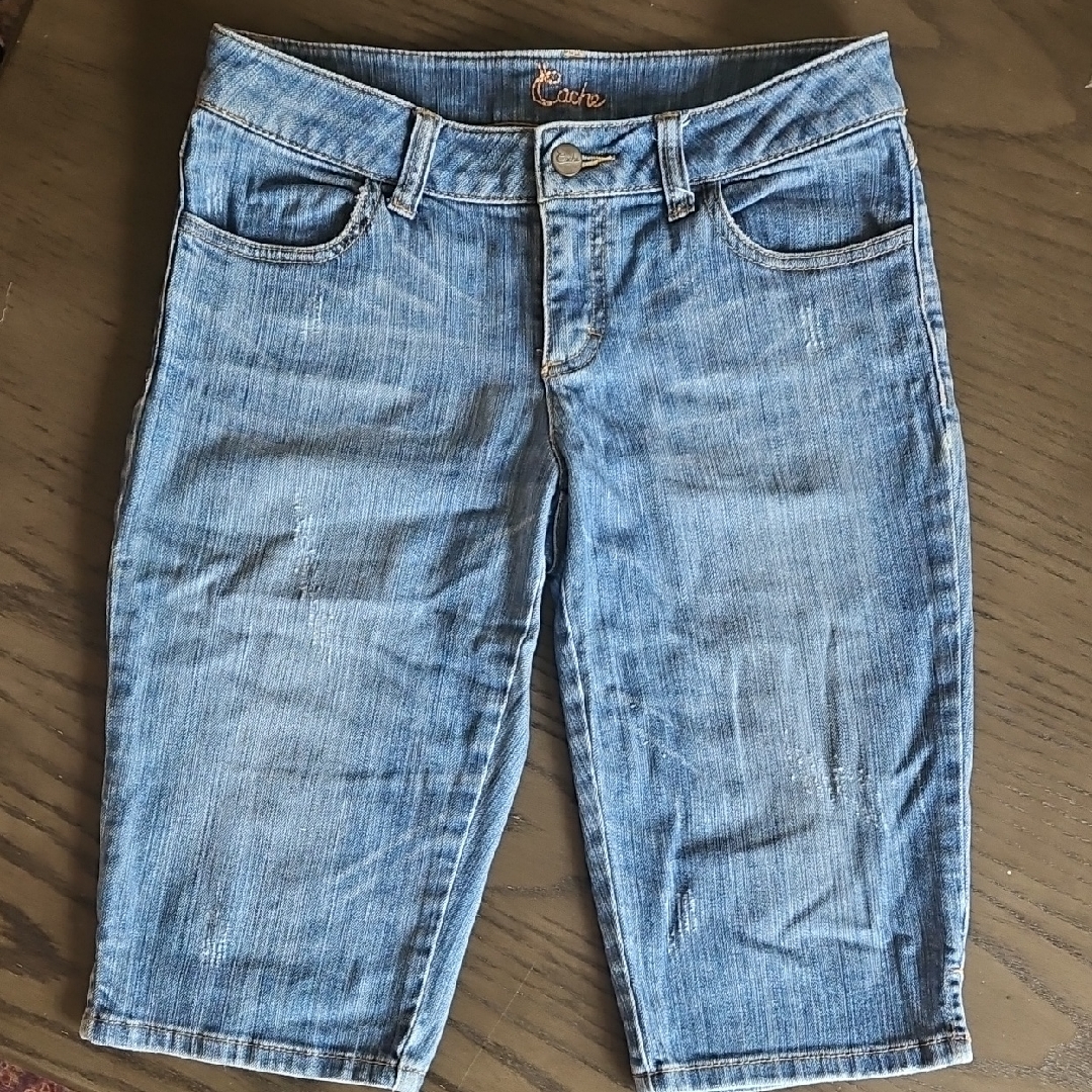 Cache Blue Denim Bermuda Shorts Sz 2